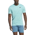 adidas Tennis Tshirt Freelift (Recycling-Polyester) HEAT.RDY blaugrün Herren